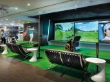 What facilities can I expect to find in an indoor golf club?